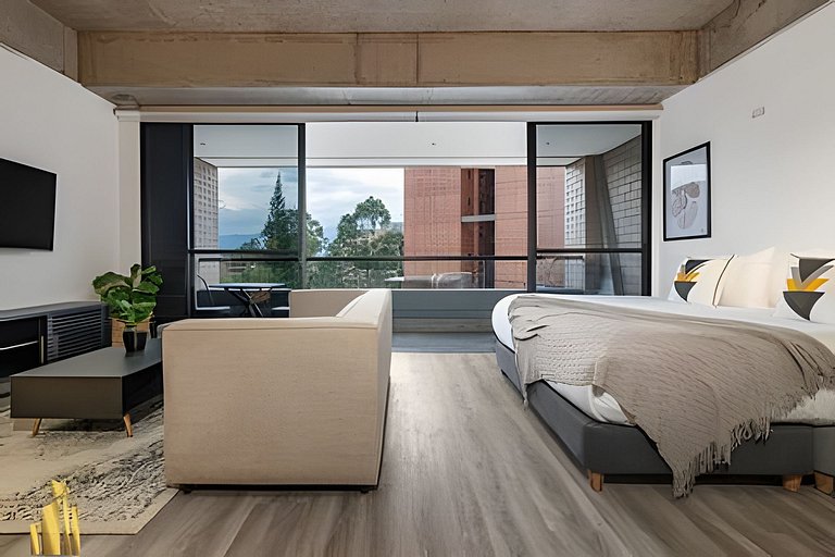 Wall 408 - Loft acogedor y luminoso en El Poblado