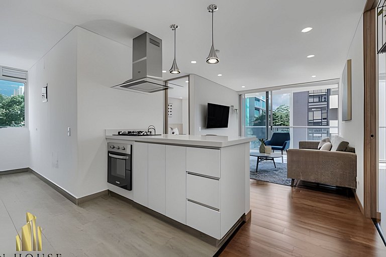 Campestre 704 - Sophisticated Apt with AC & gym