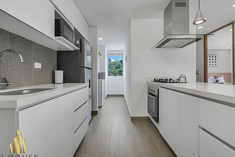 Campestre 704 - Sophisticated Apt with AC & gym
