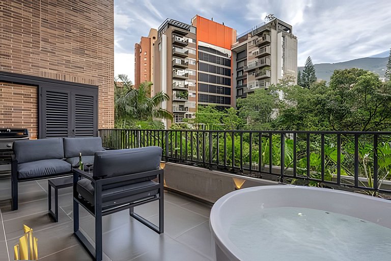 Morph 401 - Modern apt High Ceilings BBQ/Jacuzzi