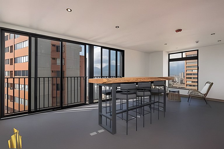 Morph 302 - Modern apt high ceilings BBQ/Jacuzzi