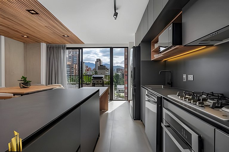 Morph 1002 - Luxe apt in Poblado/AC/BBQ