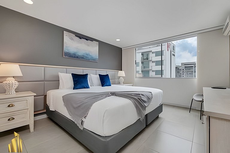 Torre 6 Sur - Trendy Loft: Balcony, AC / Poblado