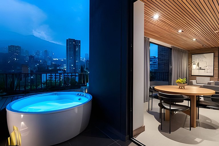 Morph 1501 - Vibrant apt in Poblado/AC/Jacuzzi/BBQ