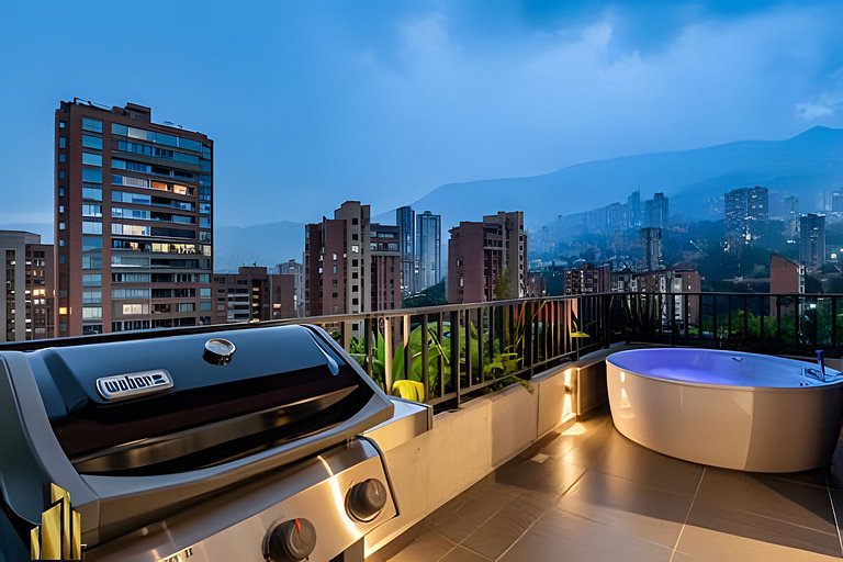 Morph 1501 - Vibrant apt in Poblado/AC/Jacuzzi/BBQ