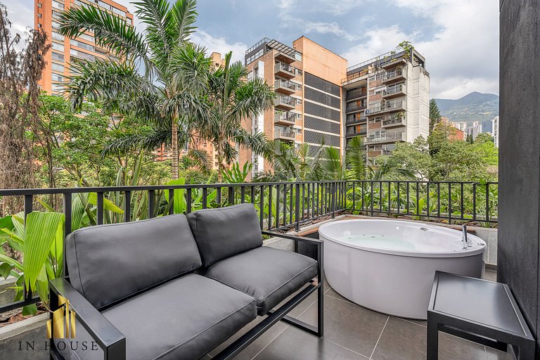 Morph 501 - Acogedor apt Poblado BBQ / Jacuzzi